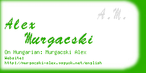 alex murgacski business card